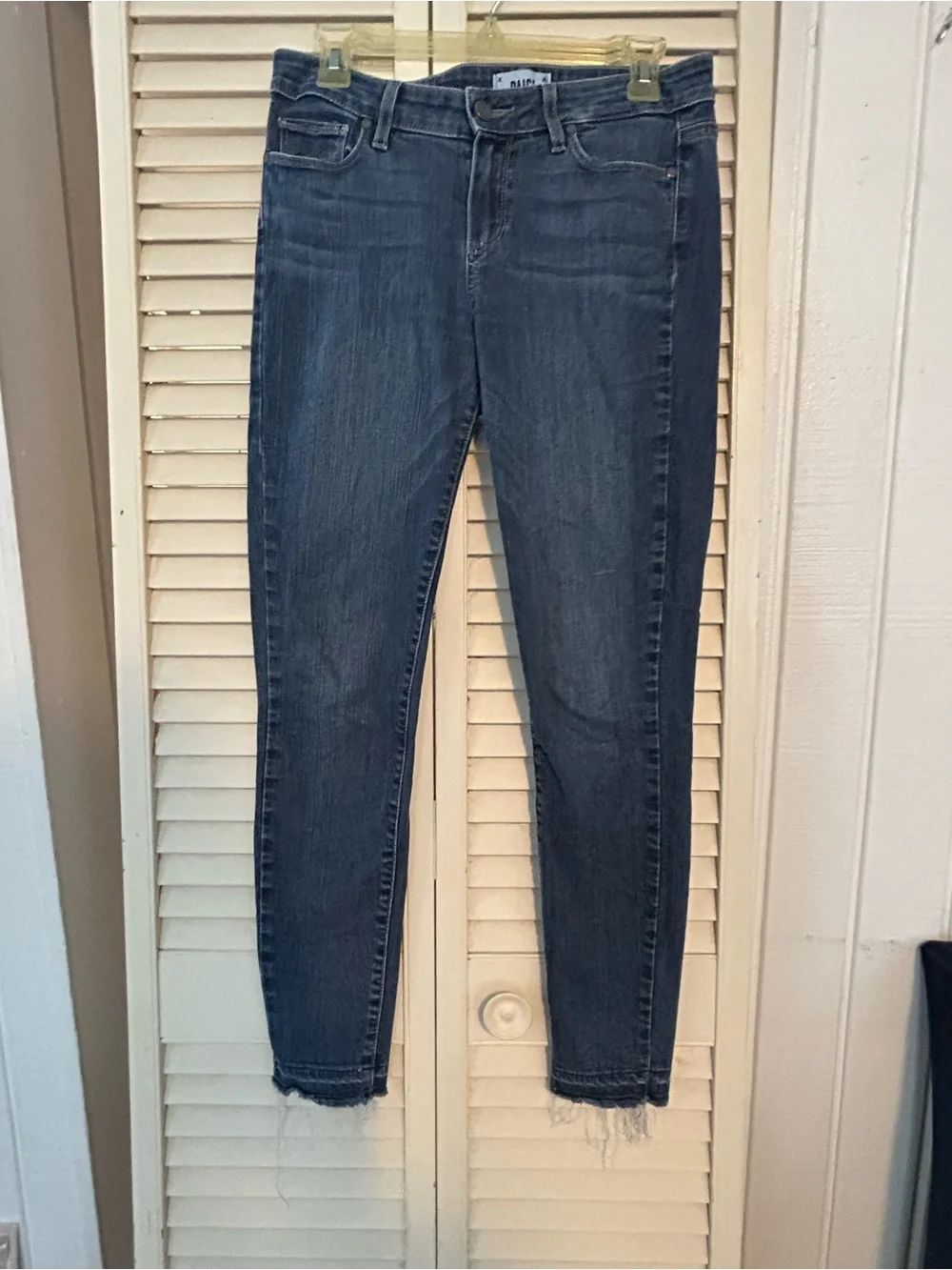 PAIGE Women's Skinny Jeans in Dark Wash Blue